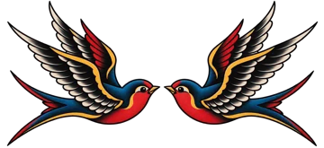 Pair of traditional swallows